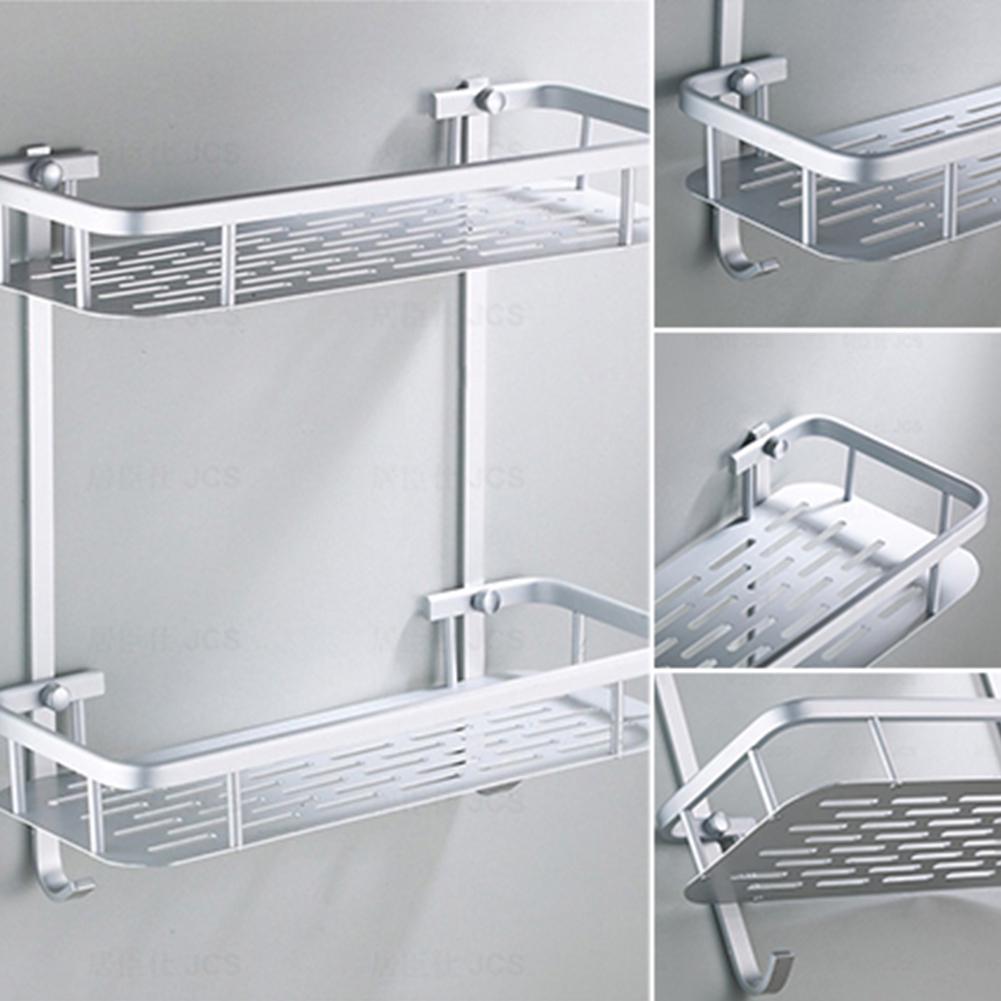 1/2 Tier Aluminium Shower Caddy Bathroom Storage Rack Shelf Organiser Basket