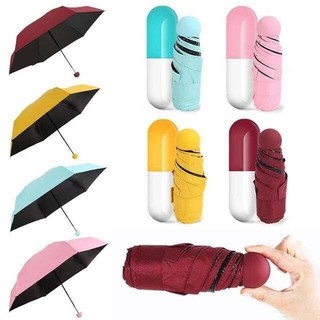 2021 New Arrival Anti-UV Windproof Folding Umbrella Mini Capsule Umbrellas Pocket Five-foldable Anti