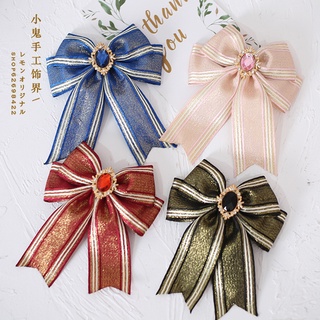 Multicolor Sweet Gilding WireLolitaBow Barrettes Lolita Side Clip Hair Accessories Headwear Chest Daily Hairpin
