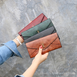 Korean INS Style occident New Fashion Net Red Make to order girl's bagLadies Wallet Long Style for Women Tri-Fold Multifunctional Snap Multiple Card Slots Clutch