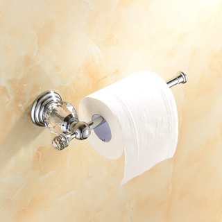 Bathroom Roll Holder Chrome Toilet Paper Holder Brass Wall Mount Crystal Tissue Holder Bathroom Acce (1)