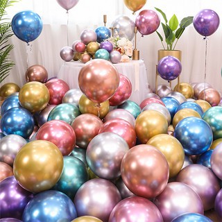 50Pcs/set 12 Inch Metallic Balloons chrome Balloons Set Wedding Birthday Balloon Party Decorations