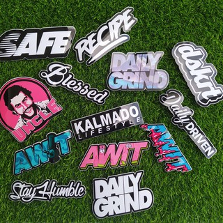 Laminated Sticker Decals - Safe DSKRT Daily Grind Racewear Uncle