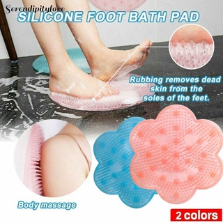 [24Hs Delivery] Lazy Bath Massage Pad Silicone Suction Cup Bathroom Shower Mat Non-slip Bat