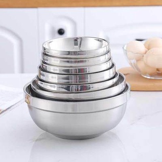 304 stainless steel bowl for household children double-layer anti-hot insulation Bowl eating bowl sc