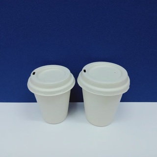 Bagasse Cup w/ lid (compostable)
