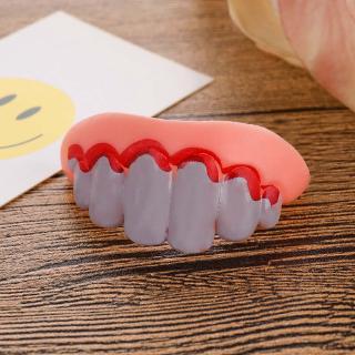 1 Piece New Style Funny Fake Denture Teeth Halloween Decor Prop Trick Toy