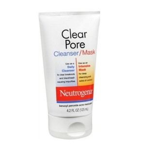Neutrogena Clear Pore Cleanser/Mask 4.2fl.oz/125ml (3)