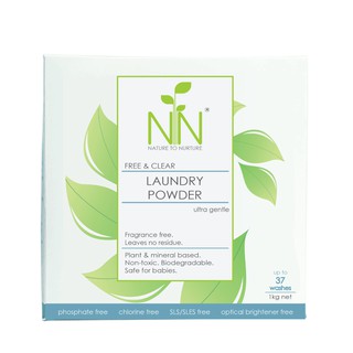 Nature To Nurture Free & Clear Laundry Powder Ultra Gentle 1kg