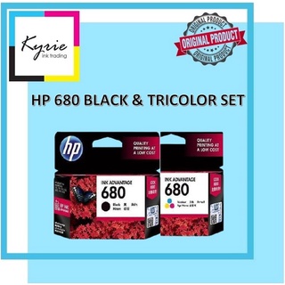 HP 680 Black and Tri-color Original Ink Advantage Combo Bundle Set