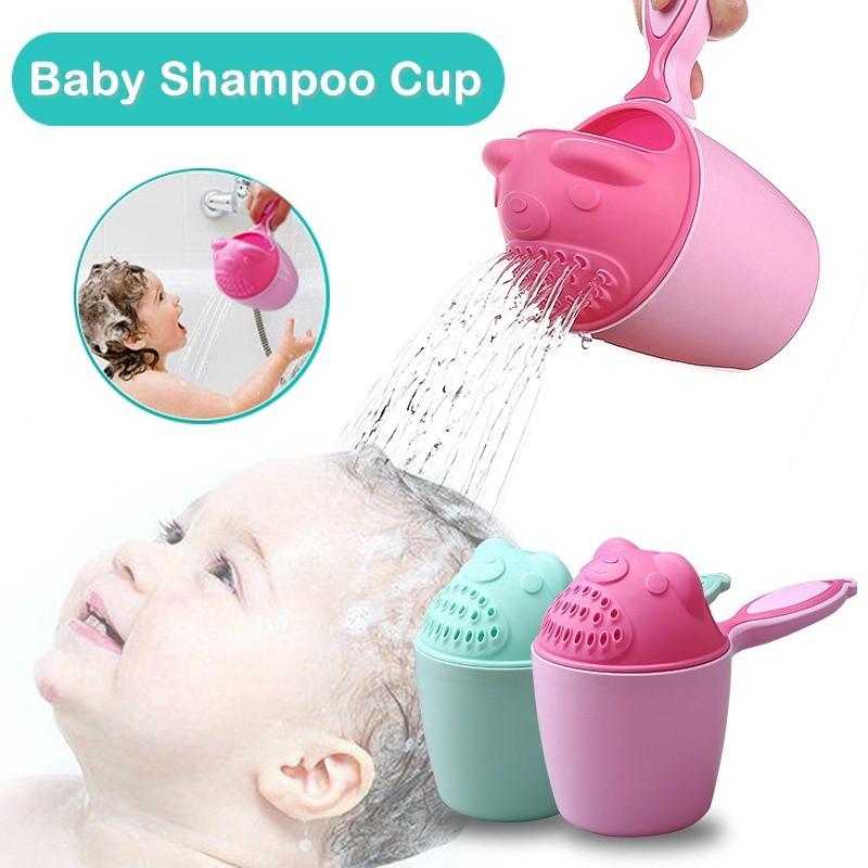Cartoon Baby Shampoo Cup Bathing Shower Spoons kids Washing (1)
