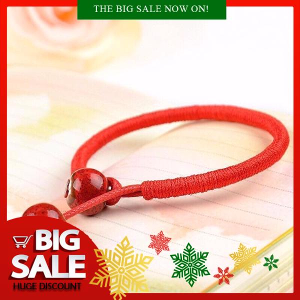 Lucky Bead Red String Ceramic Bracelet