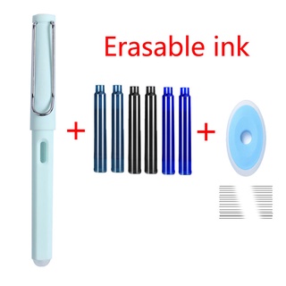 1 Pen + 5 Ink Erasable Fountain Pen Kawaii Stationery 0.5mm Writing School Pens Business Office Fountain Pen School Supplies