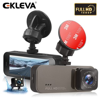 car accessories◄◕▨EKLEVA Car DVR Camera Dual Lens Video Recorder 3.16 Inch FHD 1080P Dashcam Registr