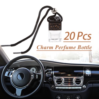 20 PCS HOME CAR HANGING AIR FRESHENER PERFUME FRAGRANCE DIFFUSER GLASS BOTTLE Empty Perfume Bottle F
