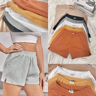 plain cotton shorts sarima Inspired Slit Jogger Shorts Sports casual shorts Candy color shorts