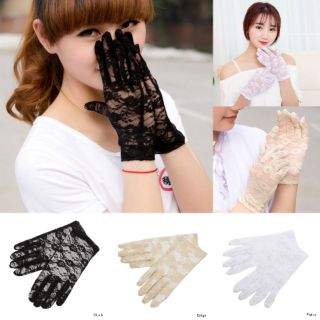 Elegant Wedding lace gloves for women0