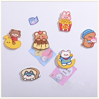 Cute cartoon refrigerator magnet personality creative net red acrylic magnet student message ornaments three-dimensional magnet