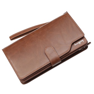 Baellerry Men Leather Long Wallet Holder with Zipper Large Capacity Purse (1)
