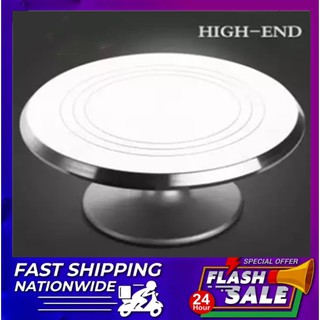 【1 year warranty+Local delivery】12 inch Aluminum Alloy Cake Turntable Revolving Stand Non-Slip