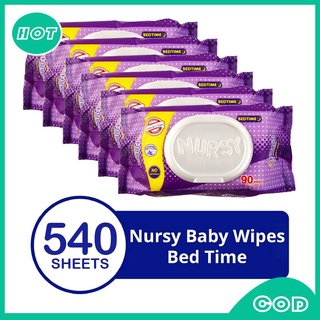 Nursy Baby Wipes Bed Time 90's x 6baby wipes