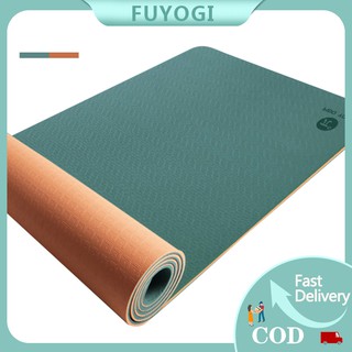 FUYOGI Authentic TPE Non Slip Yoga Mat 8mm with Yoga Bag & Strap Pilates Exercise Mat