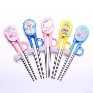 Lovekids Cute Cartoon 304 Stainless Steel Baby Training Chopsticks Training Helper Chopsticks For Baby Utensils