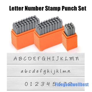 [FBPH❦] Letter Number Stamp Punch Set Hardened Steel Metal Wood Leather Steel Punch Tool