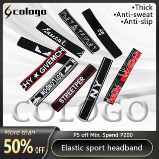 [tylw]Yoga Stretch Hair bands Letter Printing Anti-slip Headband Sweatband Elastic Running Sport Gy