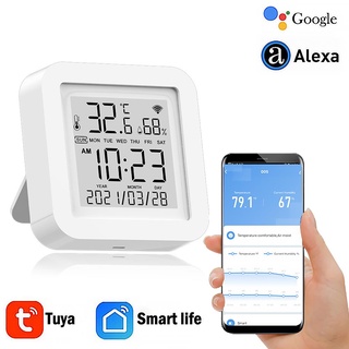 Tuya Smart WiFi Temperature and Humidity Sensor Indoor USB powered Hygrometer Thermometer With LCD Display (1)