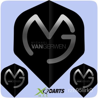 ❃♘ Dart Flights - XQMax 100 - Michael van Gerwen - Std - MvG Logo - Black with Logo darterongpinoy