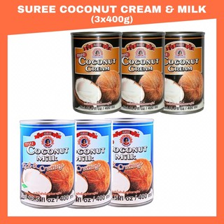 (Imported) Suree Coconut Cream & Milk (3x400g)