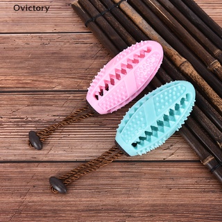 [Ovictory] Dog Toothbrush Chew Stick Cleaning Toy Silicone Pet Brushing Oral Dental Care Ne