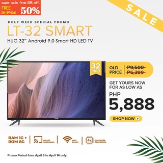 Hug 32 Inch Android 9 Pie Smart HD LED TV with Screenshot Feature LT32-Smart 9.0