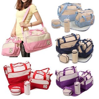 5-piece Baby Changing Diaper Nappy Bags Set (1)