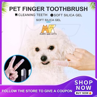 dog toothbrush✶1pc Pet toothbrush Transparent silicone finger toothbrush dog teeth cleaning finger c (2)