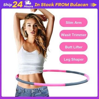 【Ready Stock】Removable Contoured Abdominal Fitness Hoola Hoop WIth Weights