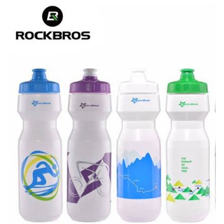ROCKBROS Bicycle 750ml Cycling Outdoor Sports Water Bottle with Dust Cover Portable Plastic MTB Bike
