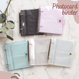 Glitter Photocard Binder Album / Plain Photo Card Holder Storage Album
