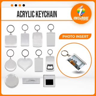 Acrylic Keychain Photo Insert Frame Personalize DIY Keychain (50pcs/Pack)