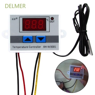 DELMER AC110-220V Temperature Controller Max 10A Switch Probe Microcomputer Controller Thermometer Electrical Components Digital LED Thermostat Incubator Control