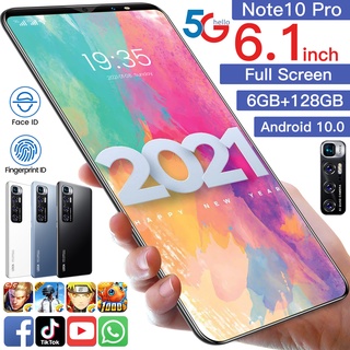 Note 10 Pro Smart phone 6GB 128GB Smartphone 6.1” MTK 6763 10 core 4g network Mobile Phones Android