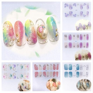 3D Vision Finger Nail Sticker Party Style Nail Art Diamond Pearl Gem Colorful Laser Gradient DIY Manicure BB071-090
