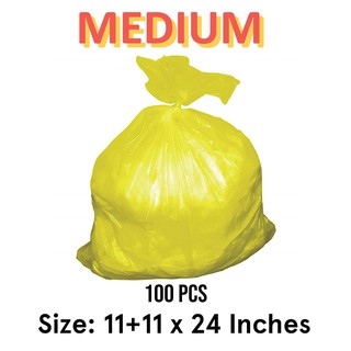 Garbage Bag/ Trash Bag (medium) Yellow by 100pcs