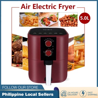 【COD】 Air Fryer 5.0L Automatic Fryer Bake/grill/oil -free Fried Chicken Machine/fried Microwave Oven