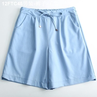 ◎cotton short pant✣Casual pants women s plus size elastic waist Tencel shorts 2021 summer loose high (1)