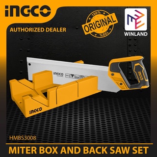 INGCO Original Miter Box Mitre and Back Saw Lagari SET HMBS3008 *WINLAND* (1)