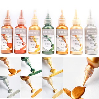 Art60ml Waterproof Acrylic Paint Gold Paint Metallic Not Faded DIY Painted Pigments For Wall