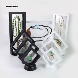 Supperbig Transparent Bracelet Suspended Floating Display Case Stand Holder Box