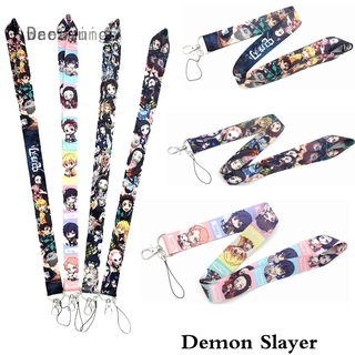 Wertyuiop Anime Demon Slayer Kimetsu No Yaiba Lanyards Creative Neck Strap For Keys Mobile Jewelry Lanyard